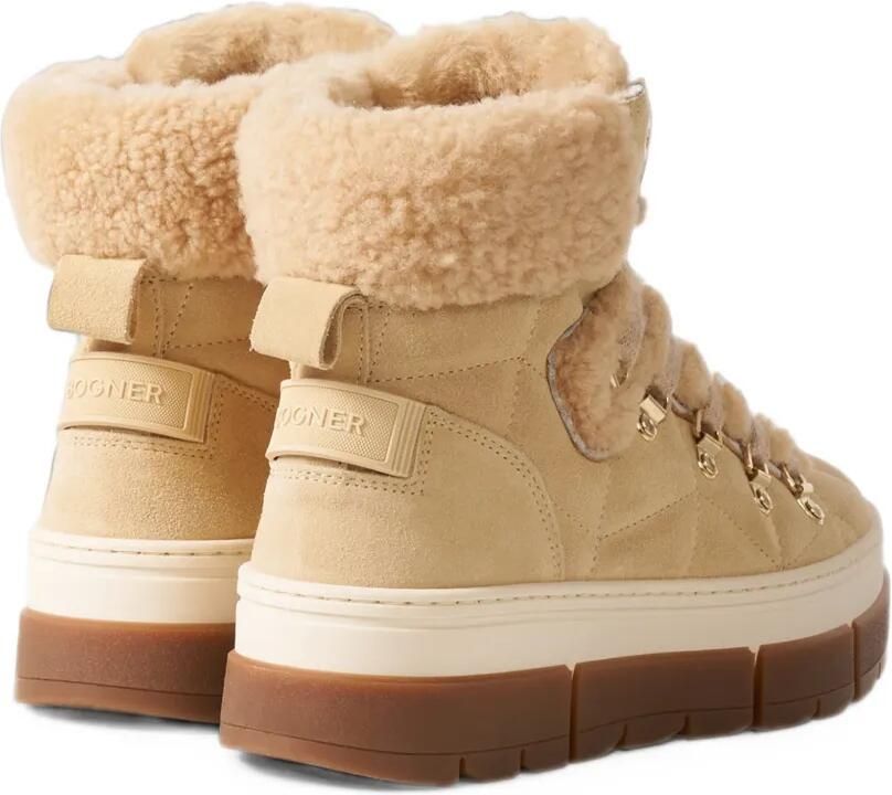 BOGNER Vaduz shearling-trim ankle boots Beige - Foto 3