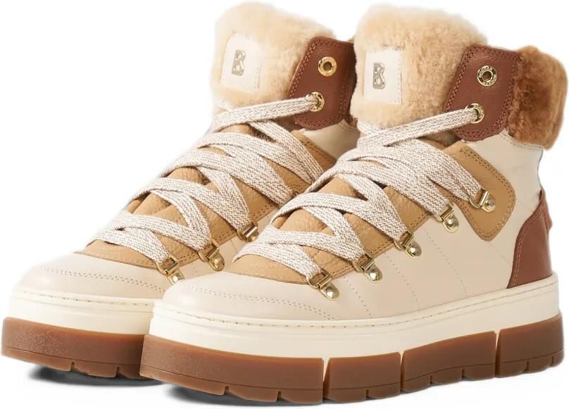 BOGNER Vaduz shearling-trim lace-up ankle boots Beige - Foto 5