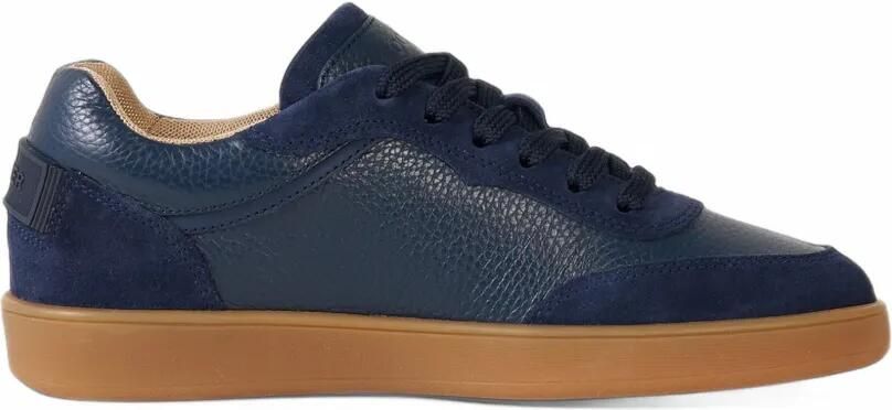 BOGNER Verona grained leather sneakers Blauw