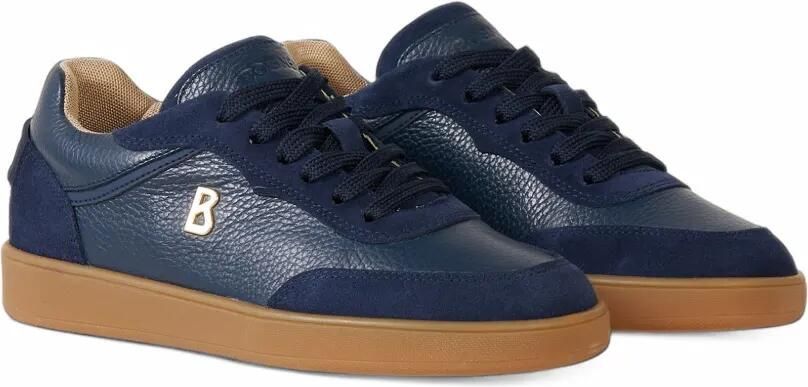 BOGNER Verona grained leather sneakers Blauw - Foto 4