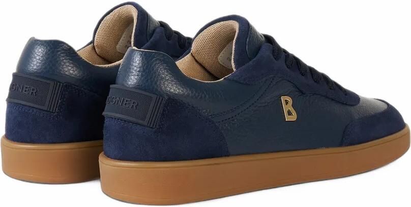 BOGNER Verona grained leather sneakers Blauw - Foto 3
