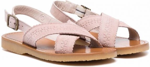 Bonpoint Akin suède sandalen Roze