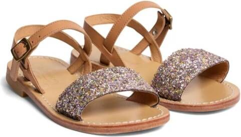 Bonpoint Apis sandalen met glitter Roze