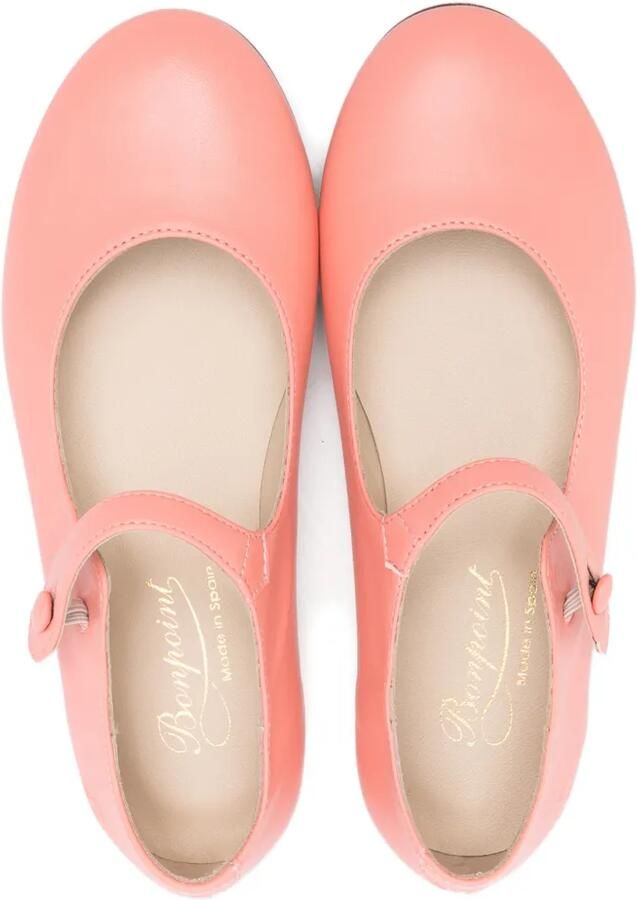 Bonpoint Ballerina's met bandje met knopen Roze