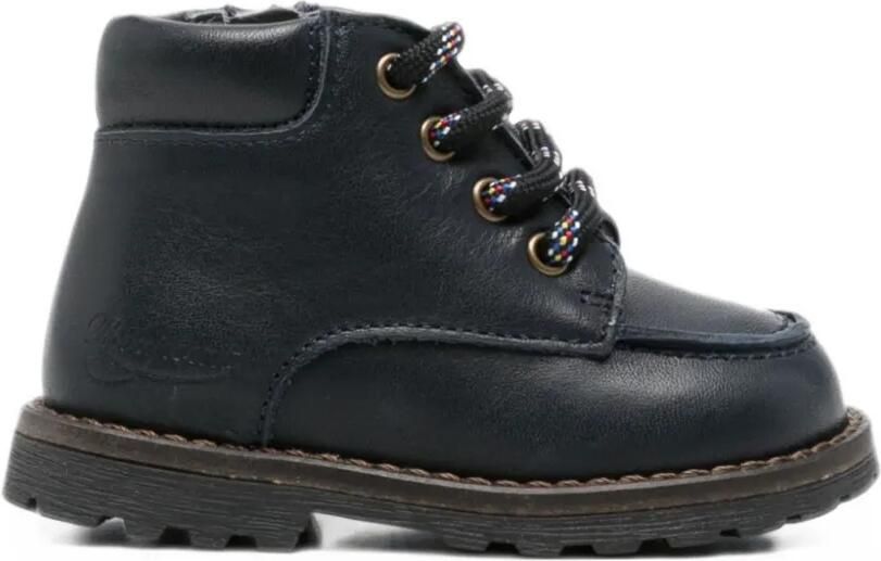 Bonpoint Massimo lace-up leather boots Blauw
