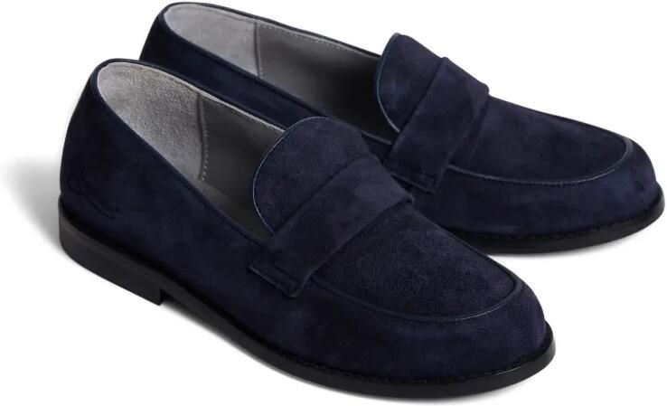 Bonpoint Moka suède mocassins Blauw