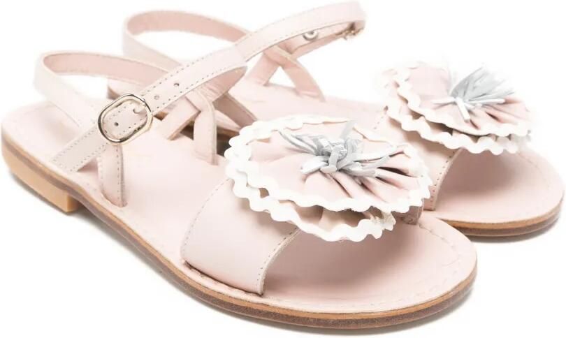 Bonpoint Sandalen met bloemapplicatie Roze