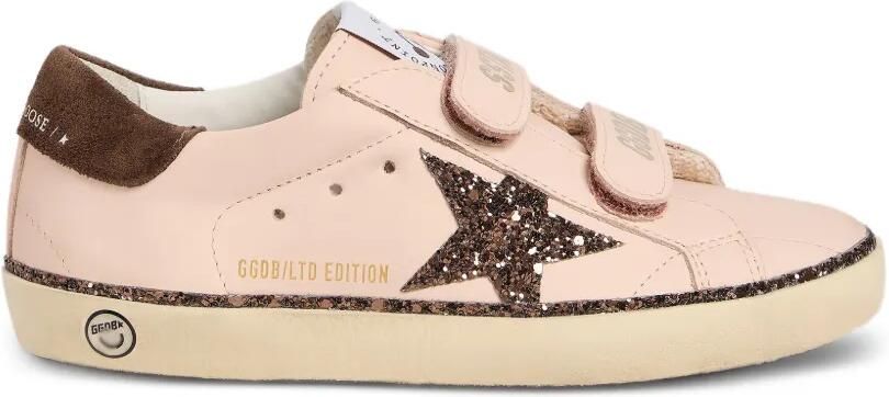 Bonpoint x Golden Goose Oldschool sneakers met klittenband en glitters Roze