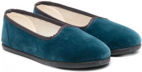 Bonpoint Ballerina's met contrasterende afwerking Blauw
