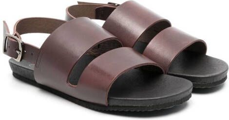 Bonpoint Slingback sandalen met dubbele bandjes Bruin