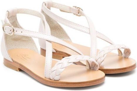 Bonpoint Sandalen met kralen bandjes Roze