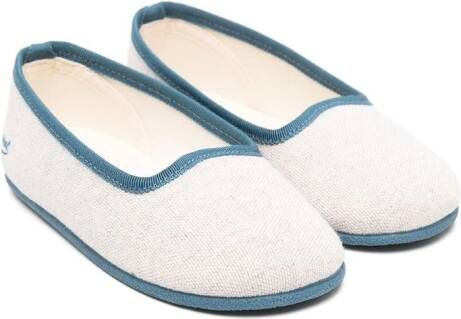 Bonpoint Tenise slippers met geborduurd logo Grijs