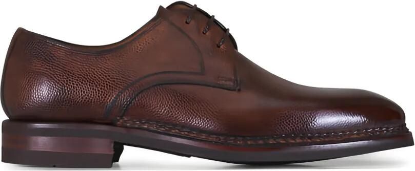 Bontoni Carnera derby-veterschoenen van leer met textuur Bruin
