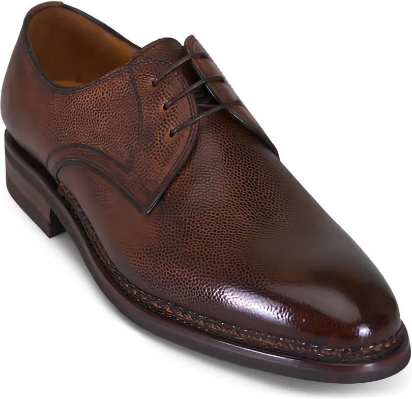 Bontoni Carnera derby-veterschoenen van leer met textuur Bruin - Foto 2