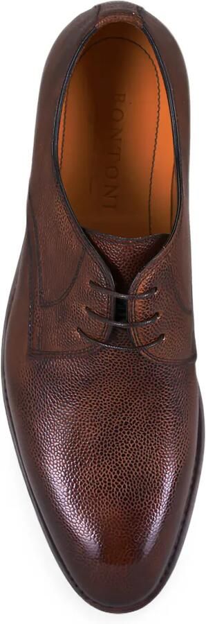 Bontoni Carnera derby-veterschoenen van leer met textuur Bruin - Foto 4