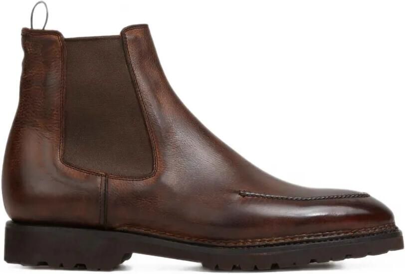 Bontoni Chelsea laarzen met neus met omlopende naad Bruin