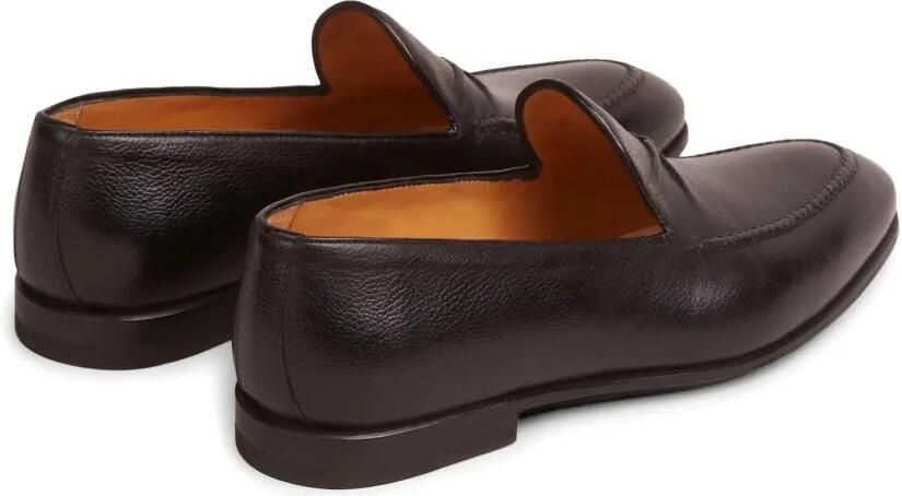 Bontoni De Bustis loafers van bewerkt leer Zwart - Foto 5