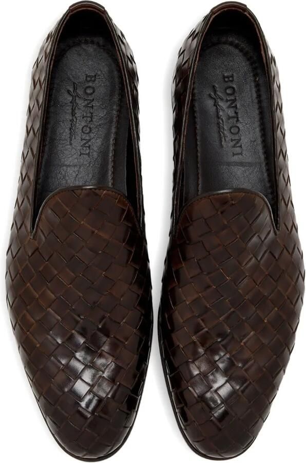 Bontoni Geweven loafers Bruin - Foto 3