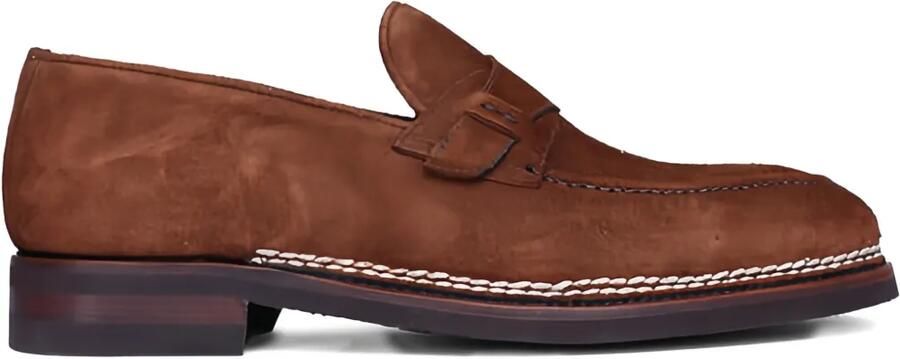 Bontoni Loafers met stikseldetail en gesp Bruin