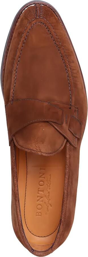 Bontoni Loafers met stikseldetail en gesp Bruin - Foto 3