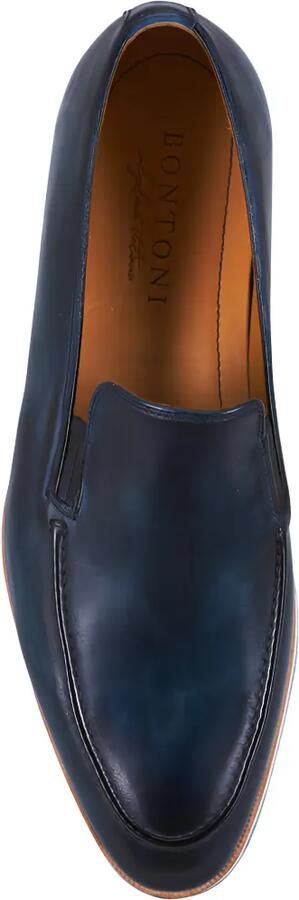 Bontoni Loafers van kalfsleer Blauw - Foto 4