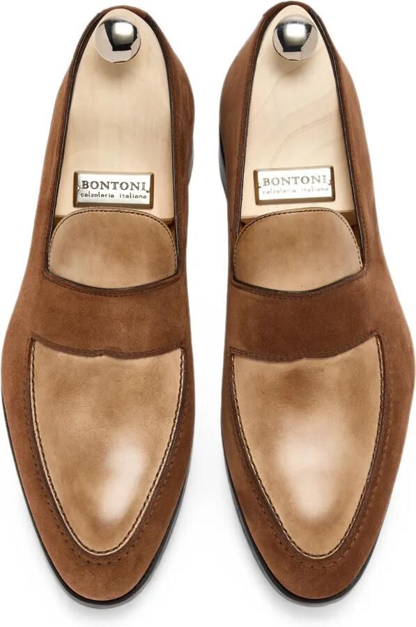 Bontoni Suède loafers Bruin - Foto 2