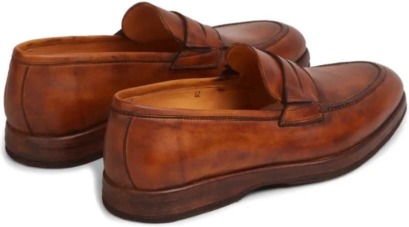 Bontoni Welt zijden loafers Bruin