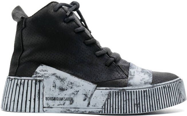 Boris Bidjan Saberi Bamba sneakers met plateauzool Zwart