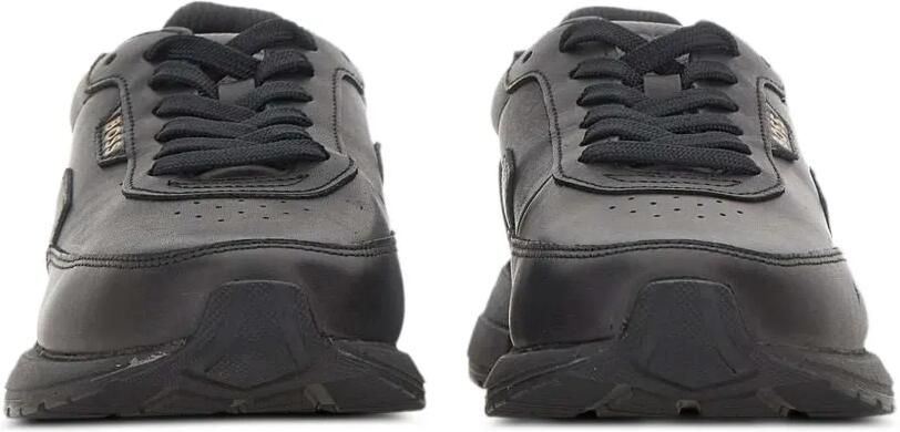 BOSS brushed leather sneakers Zwart - Foto 4