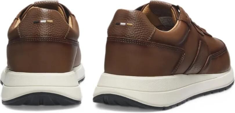 BOSS brushed leather trainers with eva-rubber sole Bruin - Foto 4