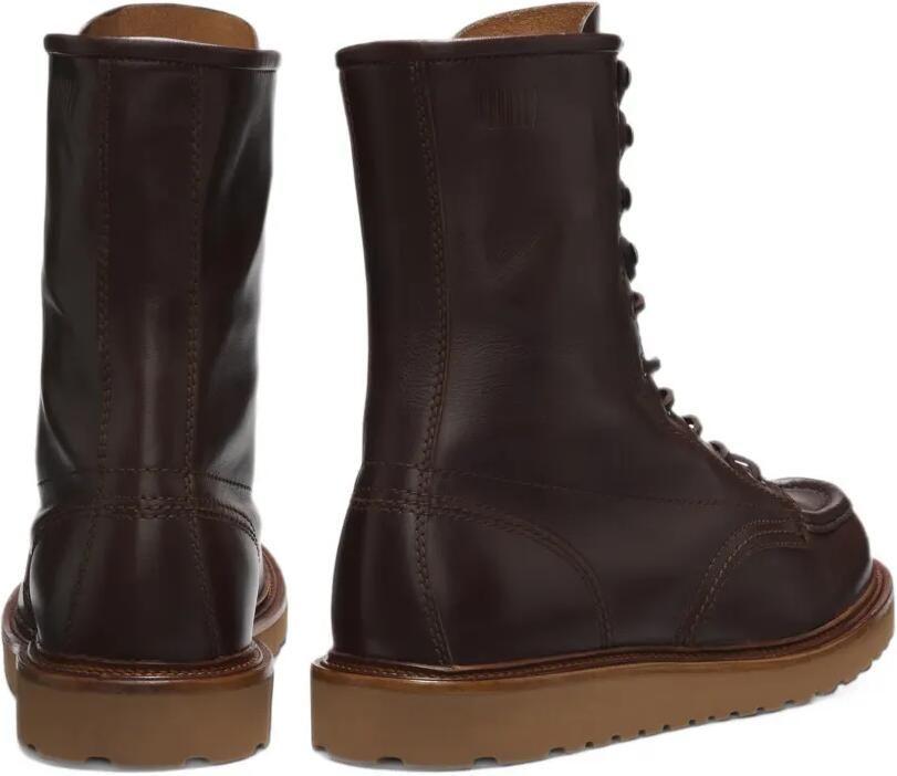 BOSS By Beckham leren veterlaarzen Bruin - Foto 4