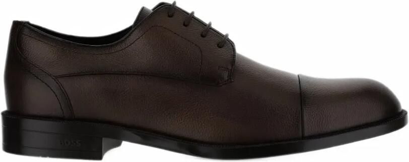 BOSS cap-toe pebbled leather shoes Bruin