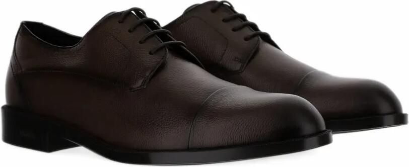 BOSS cap-toe pebbled leather shoes Bruin - Foto 2