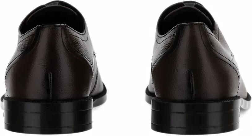 BOSS cap-toe pebbled leather shoes Bruin - Foto 3