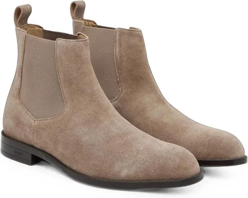 BOSS Chelsea suède laarzen met elastische vlakken Beige - Foto 3
