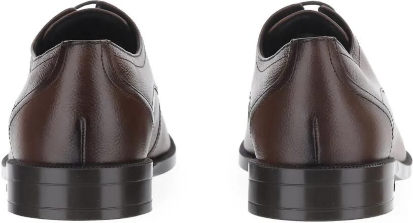 BOSS Derby schoenen van bewerkt leer met kapneus Bruin - Foto 4