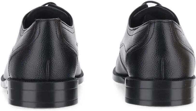 BOSS Derby schoenen van bewerkt leer met kapneus Zwart - Foto 4