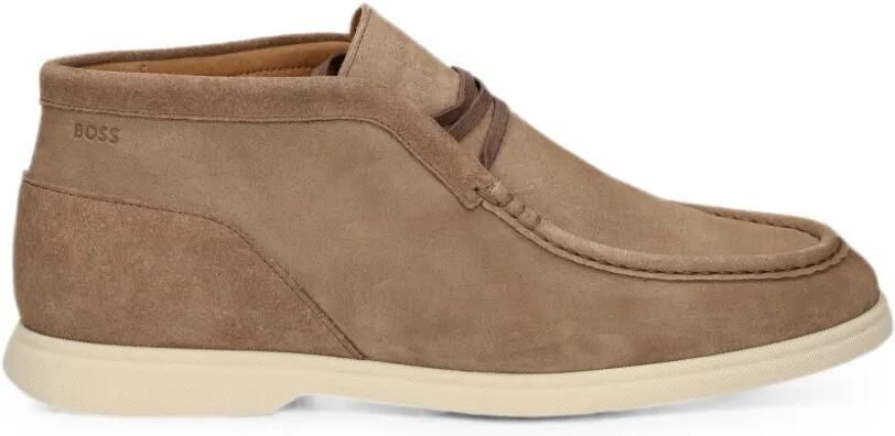 BOSS Desert suède laarzen met stikseldetails Beige