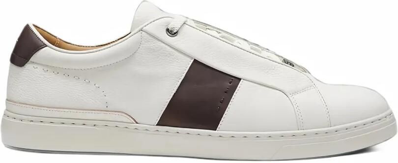 BOSS gary leather trainers with contrast side panel