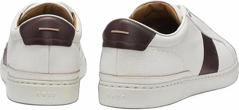 BOSS gary leather trainers with contrast side panel - Foto 3
