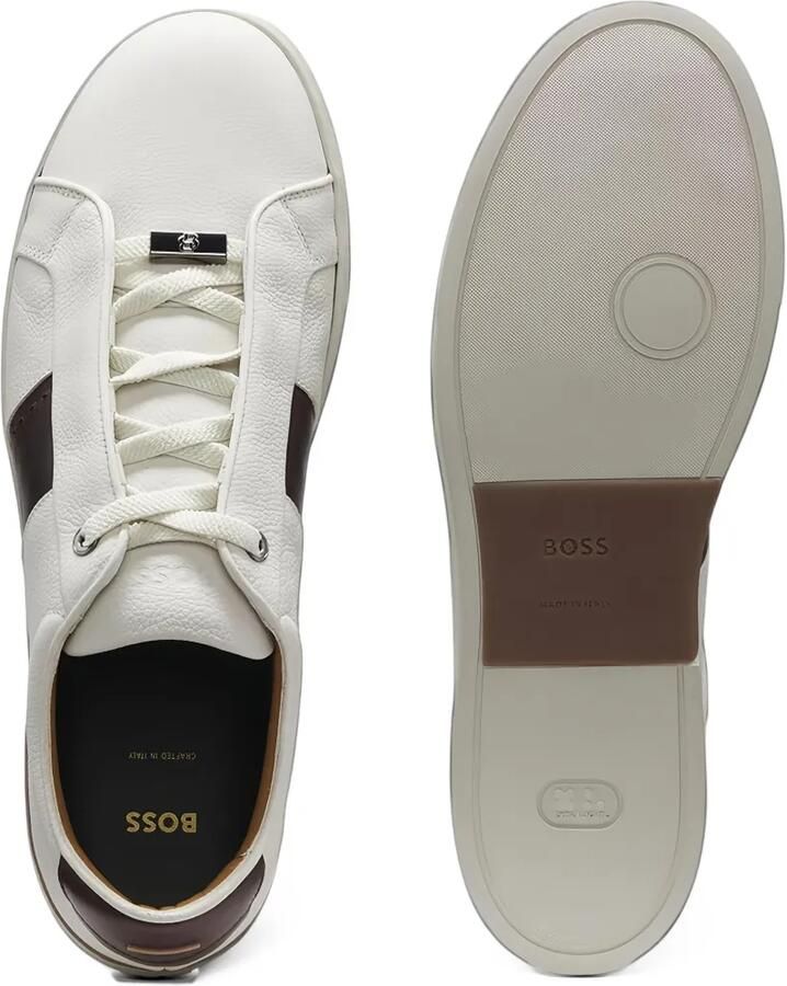 BOSS gary leather trainers with contrast side panel - Foto 2