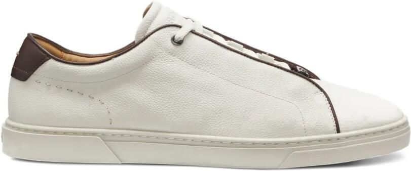 BOSS Gary sneakers van korrelig Italiaans leer Wit