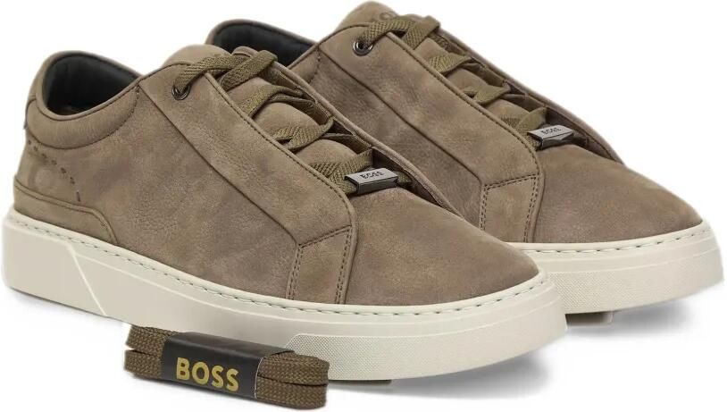 BOSS Gary trainers in nubuck Groen - Foto 4
