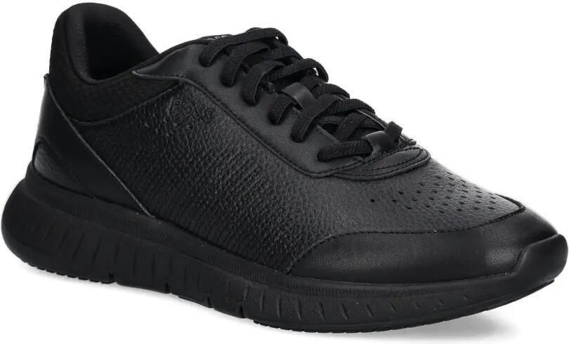 BOSS Geperforeerde leren sneakers Zwart - Foto 2