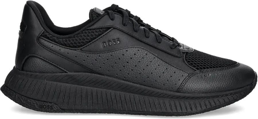 BOSS Geperforeerde sneakers met mesh Zwart
