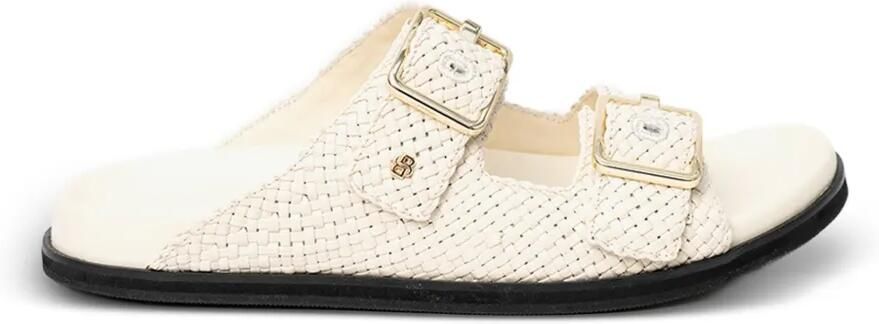 BOSS Geweven sandalen met gespsluiting Beige