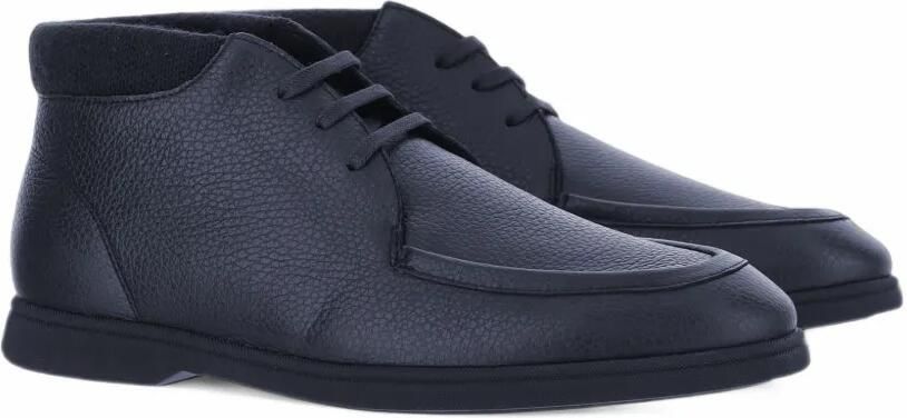 BOSS grained-leather ankle boots Zwart - Foto 5