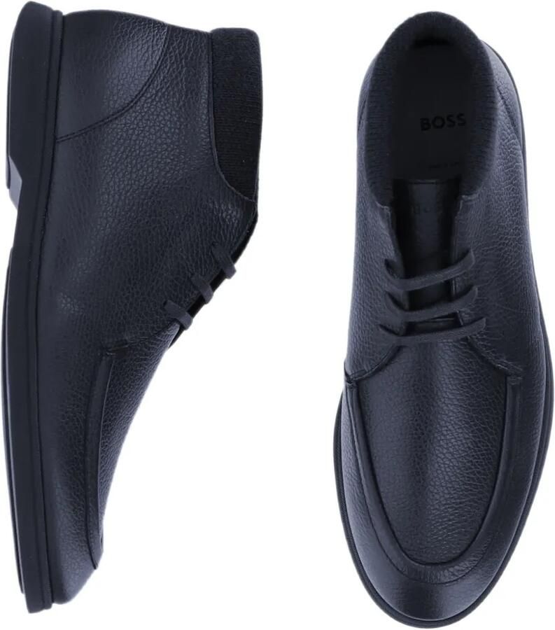 BOSS grained-leather ankle boots Zwart - Foto 3