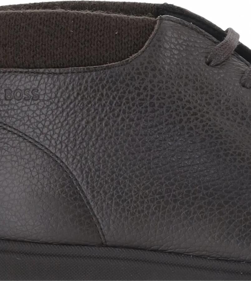 BOSS Desert boots van bewerkt leer Bruin - Foto 2