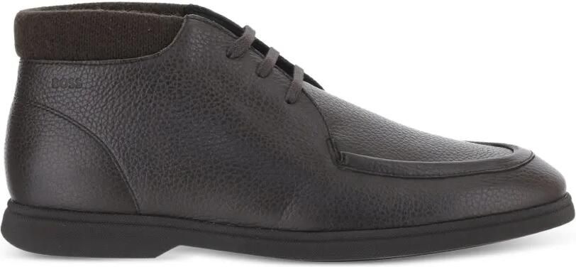 BOSS Desert boots van bewerkt leer Bruin - Foto 5